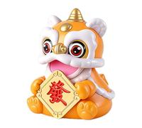Cute Dashboard Figures - Chinese New Year Solar Power Lion Dance Desk Decorations - Car Center Console Decoration - for Trucks Home Bookshelf Desk Window Sill Bedside