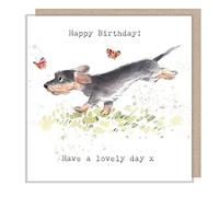 Cute Dashing Dachshund Dog Happy Birthday Card - Paper Shed Illustrated Design