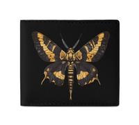 Cute Death Moth Bifold Wallet Front Pocket with Money and Credit Card Holder for Men Women