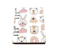 Cute Decorated Animals Notebook A5, Pu Leather A5 Notebooks, Lined Paper Teacher Notebook 180Pages/90Sheets, Writing Book for Women, Note Book for Man, College Supplies Women Man