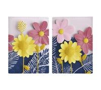 Cute Decorative Flowers Passport Holder Passport Wallet PU Leather Passports Protective Cover Slim Travel Accessories