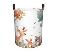 Cute Deer Bunny Hamper Baskets Foldable Fabric Clothes Hampers Storage Organizer Bin for Toys Home Bedroom Decor-S