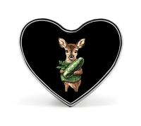 Cute Deer Cucumber Pickle Custom Brooch Pin Heart Lapel Pins Tie Suit Dress Accessories for Men Women Wedding Birthday