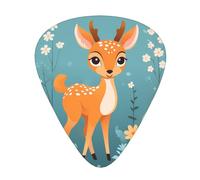 Cute Deer Wzywhj Prints Abs Guitar Picks 12 Piece, Easy Grip Uke Picks For Your Bass, Ukulele, Acoustic Or Electric Guitar