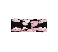 Cute Delicate Baby Bow Headband – Adorable A lot of shy smiling clouds Print, Perfect for Infant Girls 0-6 Months