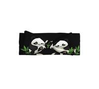 Cute Delicate Baby Bow Headband – Adorable Baby panda eating bamboo Print, Perfect for Infant Girls 0-6 Months