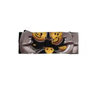 Cute Delicate Baby Bow Headband â€“ Adorable Superman smiley face Print, Perfect for Infant Girls 0-6 Months