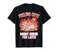Cute Demon Cat Curse Occult Witchcore Funny T-Shirt