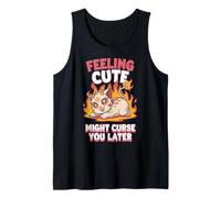 Cute Demon Cat Curse Occult Witchcore Funny Tank Top