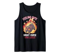 Cute Demon Cat Curse Occult Witchcore Funny Tank Top