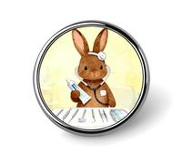 Cute Dental Brown Round Alloy Clothing Brooch