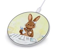 Cute Dental Brown Round Fast Wireless Charging Pad