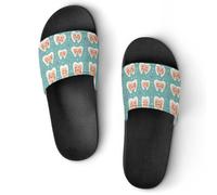 Cute Dental Dentist Pattern Slide Sandals Shower Shoes 43 (265mm)
