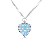 Cute Dental Tooth Pattern Custom Urn Necklace for Pet Ashes Cute Pet Memorial Pendant Jewelry Gifts for Dog Cat