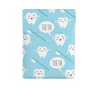 Cute Dentist Dental Hygienist Print Blue, PU Leather Laptop Sleeve, Notebook Bag Laptop Case Sleeve Tablet Briefcase