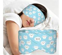Cute Dentist Dental Hygienist Print Blue, Sleep Mask for Home Travel, Full Eye Covers Light Blocking Eye Mask Sleep Eye and Ear Muffs