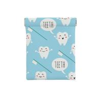Cute Dentist Dental Hygienist Print Blue, Squeeze Top Wallet Women Storage Bag Small Coin Purse Change Pouch