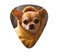 Cute Depressed Chihuahua Print Guitar Pick Comfortable Feel, Clear Sound, Multiple Thicknesses For Varied Tones