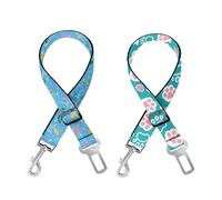 Cute Design 2-Pack Set Adjustable Pet Cat Dog Car Seat Belt, Adjustable Buckle Pet Car Harness Fabric Lanyard from 22 to 38 Inches Seatbelt Leash (Blue Fairy Tale Dog -Two Piece in one Set)