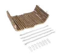 Cute Design Dwarf Rabbit Toy, Wooden Guinea Pig Swing Toy for Health Promotion, Branch Material