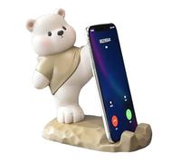 Cute Desktop Phone Holder - Resin Bear Decor with Moving Joints | Desktop Cell Phone Holder Ideal for Vlogging, Video Calling, Entertainment, gr
