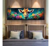 Cute Diamond Art Kits for Adults, 31.4x82.6 Inch/80x210 cm Large Dimond Picture Art for Wall Decor, Giraffe Diamond Painting Kit for Kids/Beginners, DIY 5D Diamond Painting Cross Stitch for Home Decor