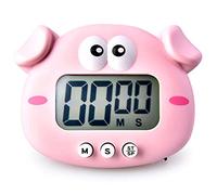Cute Digital Kitchen Timer, Small Timers Cartoon Animal Shape Digital Kitchen Countdown Timer Stopwatch Timer Cooking Timer(02)