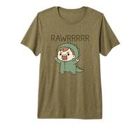 Cute Dino Costume Kid Roaring Cartoon Premium T-Shirt