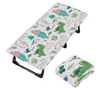 Cute Dino Portable Toddler Bed Sheet Washable Cot Sheet for Portable Baby Bed for Small Spaces Beach Cot 50'' x 25'' (Bed Not Included)