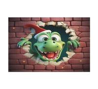 Cute Dinosaur 1000 Piece Jigsaw Puzzle- Brain Teaser Game for Adults & Children - Educational Activities Wooden Jigsaws (75×50cm)