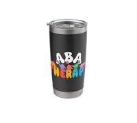 Cute Dinosaur ABA Therapy Behavior Analysis Therapist Squad Stainless Steel Insulated Tumbler