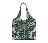 Cute Dinosaur Aesthetic Tote Bag For Girls : With Full-Page Printing For Women Lady Canvas Polyester Tote Bag