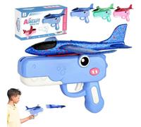 Cute Dinosaur Airplane Launcher Toy -Boxed Version,8'' Foam Glider Plane,Outdoor Flying Catapult Toy, Easy to Launch Foam Aircraft,Distance 33-59ft,Fun Birthday Gifts & Party Favors