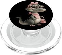 Cute Dinosaur Baby Dino Funny Sassy Retro Style Design PopSockets PopGrip for MagSafe