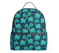 Cute Dinosaur Backpack Waterproof?Shoulder Book Bag Gym Backpack, Animal Blue Bag Casual Day Pack Outdoor Travel Sports Bag for Women Men