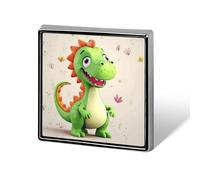 Cute Dinosaur Badge Square Lapel Pins Metal Brooch Badges Art Enamel Brooch Badge Elegant Lapel Pins for Jackets Backpacks Hat Decoration Accessories