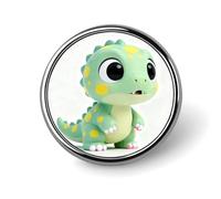 Cute Dinosaur Badges Pin, Personalized Exquisite Round Badge, 1 Inch Button Pins for Women And Men, Decorative Metal Round Brooch for Clothing, Backpacks, And Hats