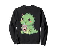 Cute Dinosaur Bubble Tea Kawaii Anime Dinosaurs Lover Girls Sweatshirt