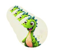 Cute Dinosaur Car Air Fresheners Cards Set of 4 Pieces Personalized Car Fresheners Gifts for Men Women Auto Aromatherapy Tablets Hanging Scented Cards for Wardrobe Bathroom