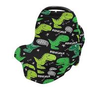Cute Dinosaur Car Seat Covers for Babies Breathable Breastfeeding Cover Stretchy & Soft Shopping Cart Cover Multi-use Cover