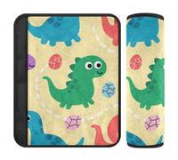 Cute Dinosaur Cartoon Illustration 2 Pack car seat Seatbelt Cover Protects Your Neck and Shoulders for Sedan forro para cinturon de seguridad
