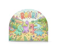 Cute Dinosaur Cartoon Pastel Green Acrylic Napkin Holder, Upright Napkin Dispenser for Kitchen Dining