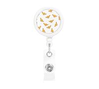 Cute Dinosaur Chicken Nuggets Retractable Badge Holder Reel Clip Id Card Holder forNurse Student Office Worker