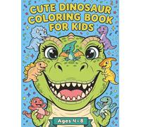 Cute Dinosaur Coloring Book for Kids Ages 4-8: Fun Tropical Dino Adventures with Bold & Easy Pages