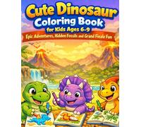 Cute Dinosaur Coloring Book for Kids Ages 6-9: Epoc Adventures, Hidden Fossils and Grand Finale Fun