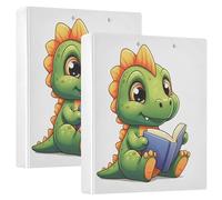 Cute Dinosaur Cool 1 1/2 Inch Binders 3 Ring Hold 200 Sheets Cute Folders Notebook Floral Round Ring Presentation Binder, 12.4x10.63x2.36inch, 1 Pack