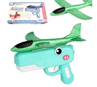 Cute Dinosaur foam glider launcher toy -Boxed Version,8'' Foam Glider Plane - Outdoor Flying Catapult Toy - Fun Birthday Gifts,Outdoor Flying Catapult Toy (Green)