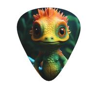 Cute dinosaur guitar pick set, 3 different thicknesses, 12 pieces for a variety of instruments