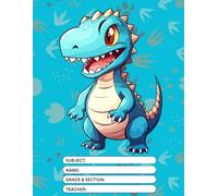 Cute Dinosaur Handwriting Practice Notebook for Kids Ages 4-8: Primary Writing Journal with Dashed Midline Paper for Preschool, Kindergarten & Early Elementary