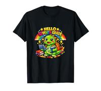 Cute Dinosaur Hello Seventh Grade Back to School tee Funny T-Shirt